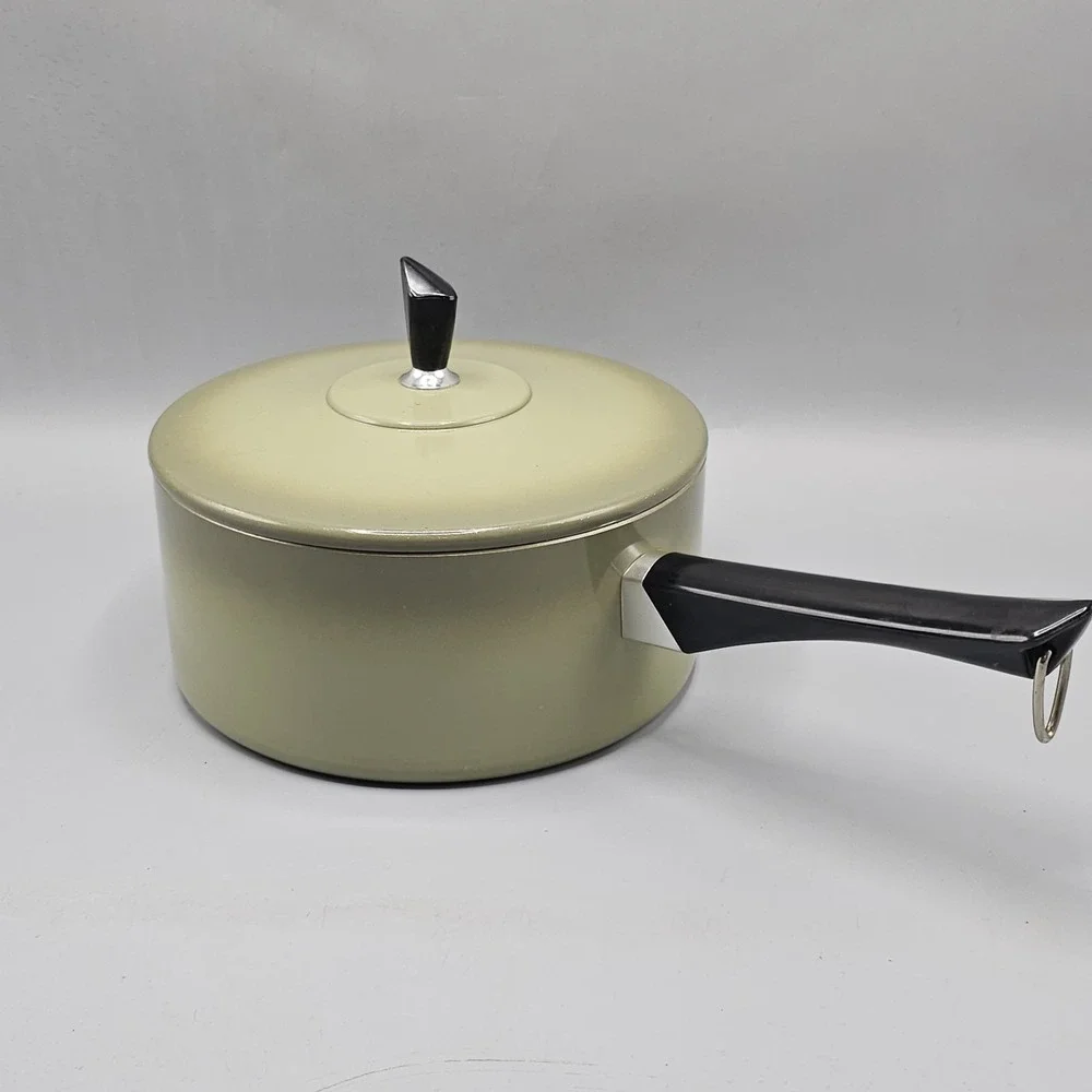 Vintage 50s Regal Ware Princess Mid Century Green Ombre 2 QT Sauce Pot